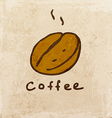 coffee sign cartoon vector image vector image