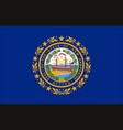 flag new hampshire state united states vector image vector image