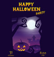halloween party roughen purple gradient greeting vector image
