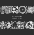 thanksgiving dinner menu design with roasted vector image vector image