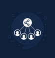 people sharing icon for web and apps vector image vector image