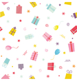seamless pattern with ribbons and stars vector image