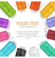 thread spool banner vector image vector image