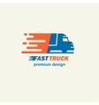 fast truck the template for logos icons vector image