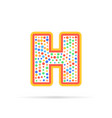 letter h with group of circles abstract logo icon vector image