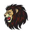 lion roaring logo cartoon vector image