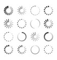 load icons process wait on digital screen bar vector image vector image