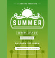 summer holidays beach party flyer typography night vector image