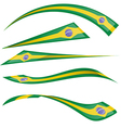 brazil flag set on white background vector image