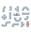 flat water pipes different types plastic vector image