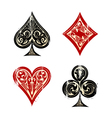 playing cards symbols vector image vector image