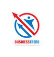 business trend logo design human character vector image