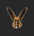 rabbit logo design template head icon vector image vector image