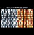silver and orange bronze glossy gradient metal vector image