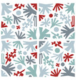 festive abstract woods leaves berries vector image