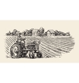 retro tractor vector image vector image