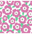 seamless floral pattern with flowers and leaves vector image vector image