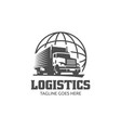 truck logo template perfect for cargo delivery vector image
