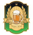 beer label vector image vector image