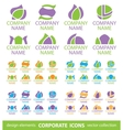 corporate icons vector image