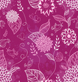 floral doodle pattern vector image