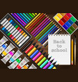 back to school realistic background vector image vector image