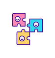 life skills for children rgb color icon vector image vector image