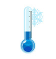 thermometer with snowflakes cold weather vector image