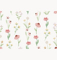 watercolor tiny wild flower botanical seamless vector image vector image
