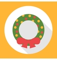 christmas wreath icon vector image vector image