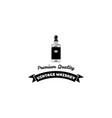 hand draw of whiskey bottle vector image vector image