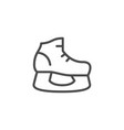 ice skates sport inventory line outline icon vector image