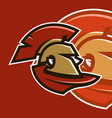 sports logo spartan warrior vector image vector image