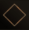 gold frame with sparkles vector image