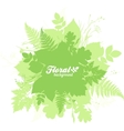 green isolated foliage silhouettes trendy banner vector image