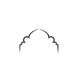 mosque window icon vector image vector image
