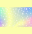 unicorn rainbow background holographic sky vector image