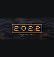 2022 new year golden logo on black background vector image vector image