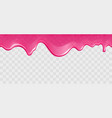 dripping glossy pink slime with glitter vector image