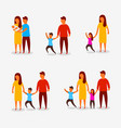 family characters happy parents couple vector image