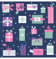 vintage christmas gifts background vector image vector image