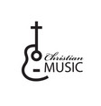 christian music emblem vector image