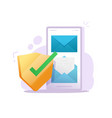 email document secure mobile phone communication vector image