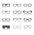 glasses model icons man women frames sunglasses vector image