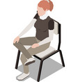 patient injured neck composition vector image vector image