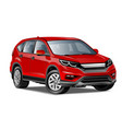 realistic red car sport two tone luxury vector image