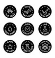 cbd oil icons set including thc free 100 natural vector image vector image