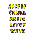 doodle brick font alphabet vector image