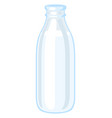 glass bottle with milk of dairy vector image