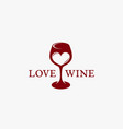 love wine logo vector image